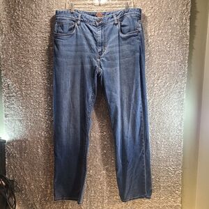 Tommy Bahama Jeans Mens 38x32 Blue Wash Denim Straight Leg Comfort Cotton Tencel
